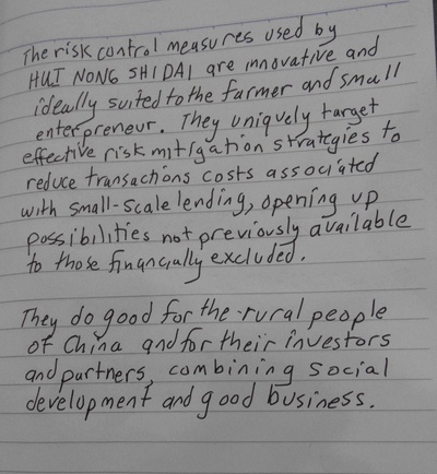 谢丽尔的写真-美国北达科他州立大学谢丽尔教授考察惠农时贷
