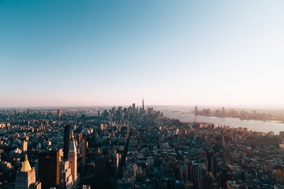 建筑的图片-纽约市的远景