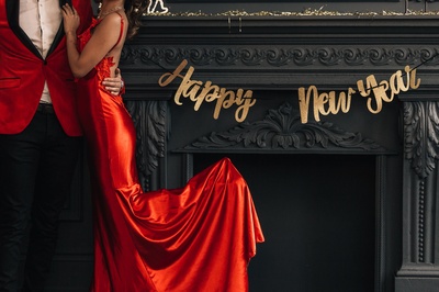 假日的图片-新年快乐夫妻