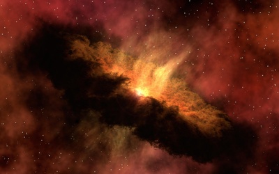 空间：最后的边疆的图片-红色和橙色星系图