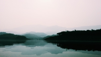 空白照片的图片-水体附近的绿色森林
