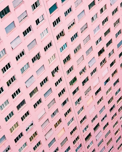 建筑的图片-粉刷公寓综合楼鸟瞰图