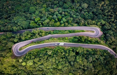 航拍的图片-鸟瞰道路
