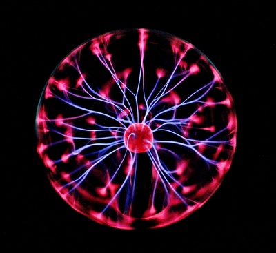 霓虹灯的图片-等离子球图示