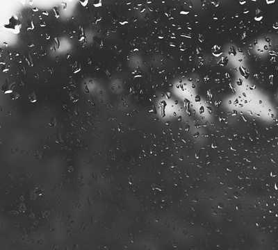 雨天的图片-玻璃窗上的水滴
