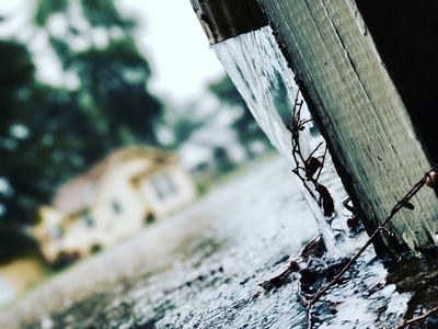 雨天的图片-褐色水体