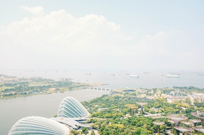天际线的图片-朦胧的天际线新加坡海景