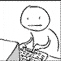 程序员的gif-keyboard head smash GIF