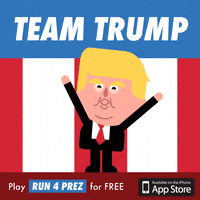 特朗普的gif-donald trump running GIF by Mauro Gatti