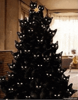 喵星人的gif-christmas tree cat GIF