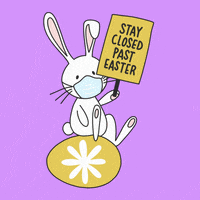 新冠肺炎GIF的gif-Easter Bunny GIF by INTO ACT!ON