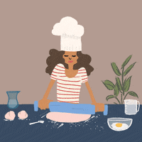 女人的gif-illustration baking GIF by Denyse