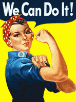 女人的gif-rosie the riveter woman GIF