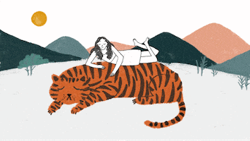 女人的gif-tiger GIF by gloriapittmann