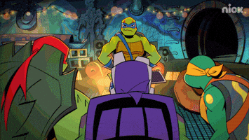 莱昂纳多·迪卡普里奥GIF的gif-happy leo GIF by Teenage Mutant Ninja Turtles