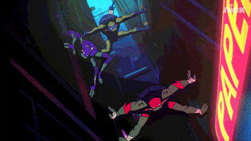 莱昂纳多·迪卡普里奥GIF的gif-fall oops GIF by Teenage Mutant Ninja Turtles