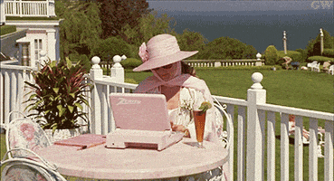在家上班的gif-Blogging Meryl Streep GIF