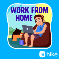 在家上班的gif-Corona Stay Indoors GIF by Hike Sticker Chat