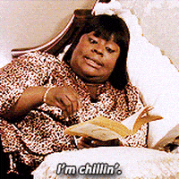 在家上班的gif-Chilling Parks And Recreation GIF