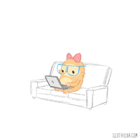 在家上班的gif-tired life GIF by SLOTHILDA