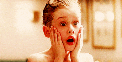 在家上班的gif-scared home alone GIF