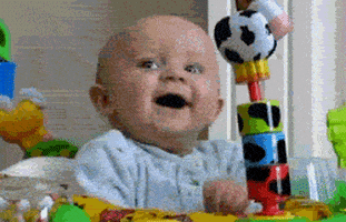 惊吓的gif-scared baby GIF
