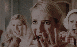 惊吓的gif-scared scream queens GIF