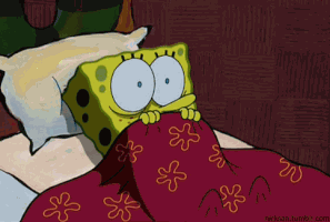 惊吓的gif-scared spongebob GIF