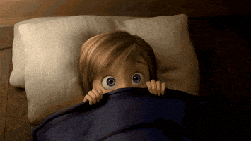 惊吓的gif-scared disney pixar GIF by Disney