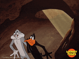 惊吓的gif-scared bugs bunny GIF by Looney Tunes