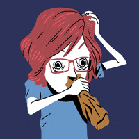 惊吓的gif-scared paper bag GIF by davidsaracino
