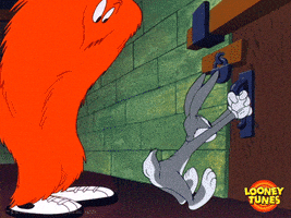 惊吓的gif-scared bugs bunny GIF by Looney Tunes