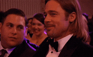 谢谢的gif-Brad Pitt Kiss GIF