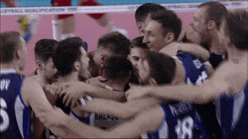 每日GIF(2020-04-19)的gif-Happy Group Hug GIF by Volleyball World