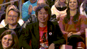 赞的gif-shigeru miyamoto thumbs up GIF