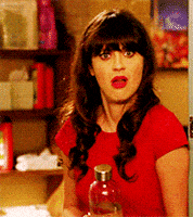 紧张的gif-nervous new girl GIF