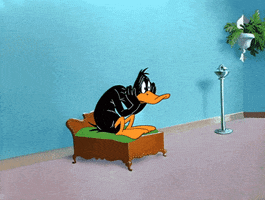 紧张的gif-nervous looney tunes GIF