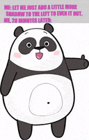 熊猫的gif-makeup panda GIF by bjorn