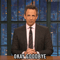 拜拜的gif-Seth Meyers Goodbye GIF by Late Night with Seth Meyers