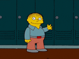 哈喽的gif-The Simpsons Hello GIF