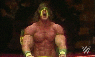 激动的gif-excited the ultimate warrior GIF by WWE