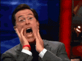 激动的gif-excited stephen colbert GIF