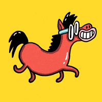 好玩的gif-crazy horse running GIF by Sarah Matuszewski