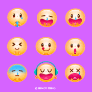 山口 タカ的gif的gif-Smily Sticker Animation