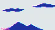 HattoriGraphics的gif的gif-空と山と鳥と人のGIF