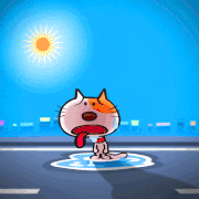 イトウケイジ的gif的gif-Hot Cat