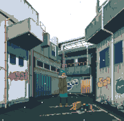 モトクロス斉藤的gif的gif-冬の駐車場
