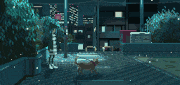 モトクロス斉藤的gif的gif-雪と犬