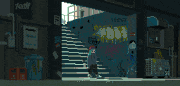 モトクロス斉藤的gif的gif-路地裏