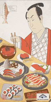 瀬川三十七 / SEGAWA Thirty-Seven的gif的gif-【動く浮世絵】美食あらすかづくし